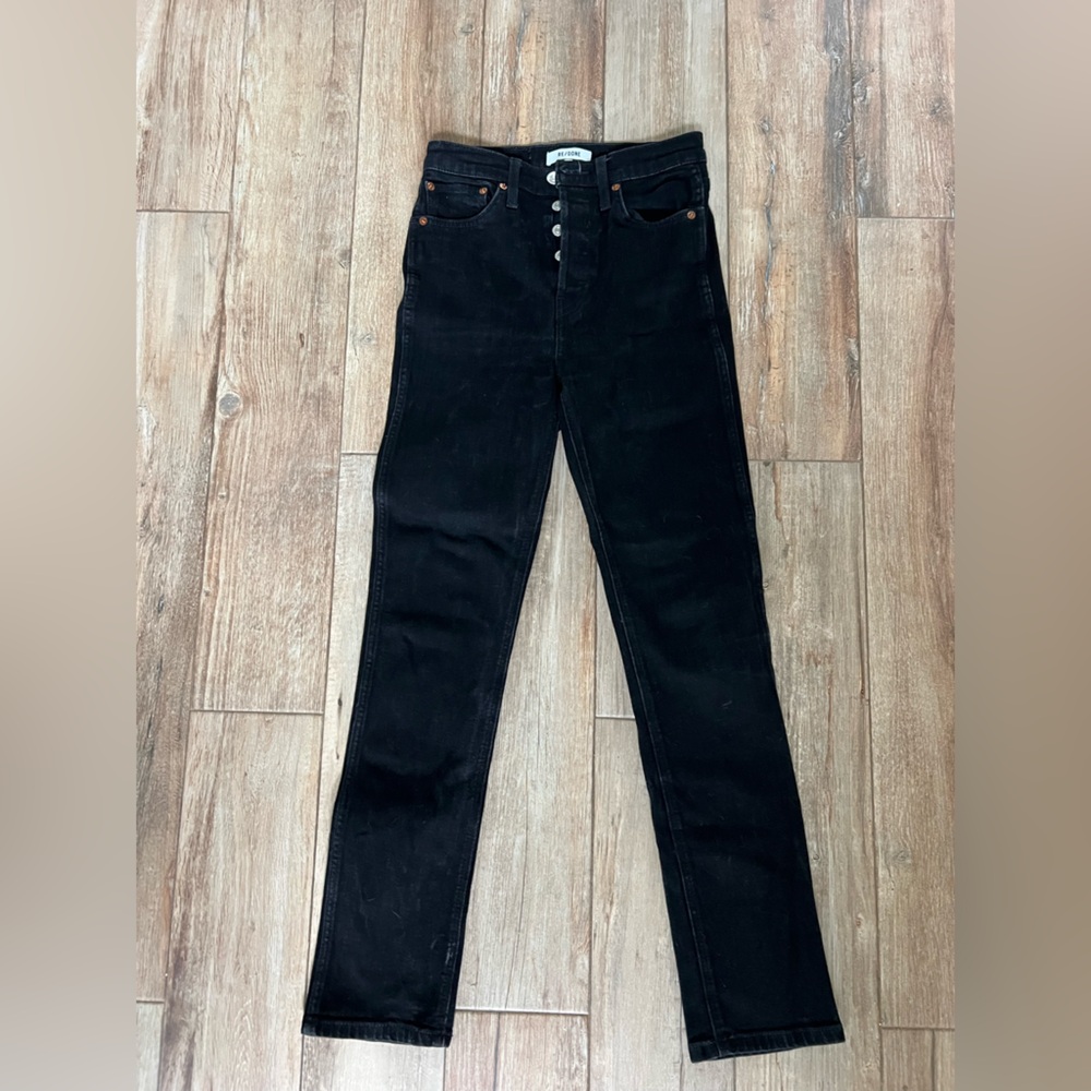 RE/DONE Originals 80s Slim Jeans Black- Size 25